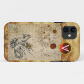 DE ZON DE MAAN EN BASILISK PERKAMENT Monogram Case-Mate iPhone Case (Achterkant (horizontaal))