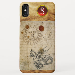 DE ZON DE MAAN EN BASISKLUS PERKAMENT Monogram iPhone XS Max Hoesje