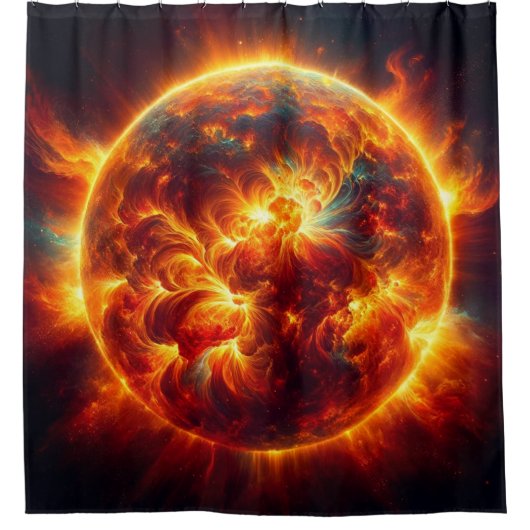 De zon douchegordijn (Voorkant)