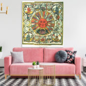 De zon en de diersoort, Russisch, eind 18e eeuw Canvas Afdruk (Insitu (Woonkamer))