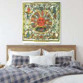 De zon en de diersoort, Russisch, eind 18e eeuw Canvas Afdruk (Insitu (Slaapkamer))