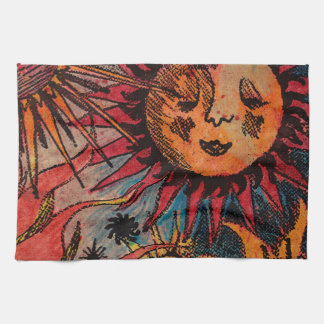 De zon en de maan theedoek