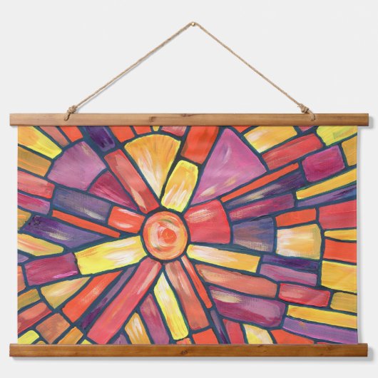 De zon en het licht hangend wandkleed (Voorkant)