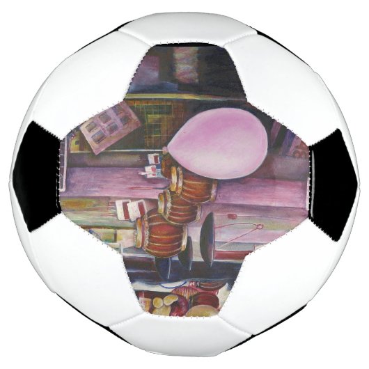 De zon- en moonroze ballon voetbal (Gedraaid)