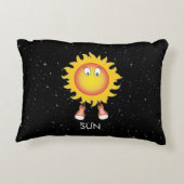 De zon en sterren in de ruimte accent kussen (Achterkant)