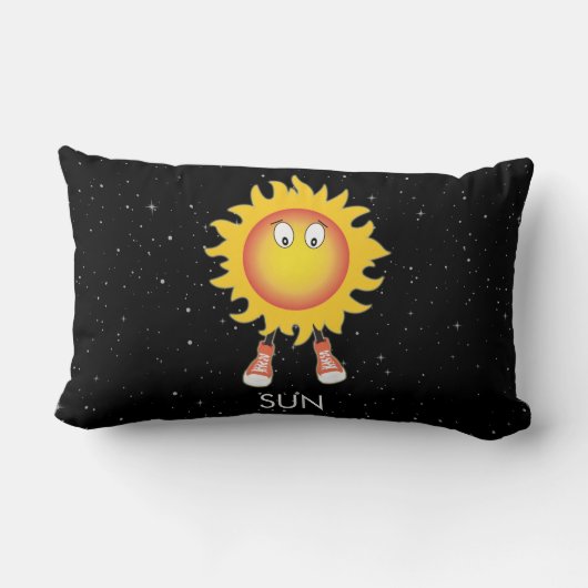 De zon en sterren in de ruimte kussen (Achterkant)