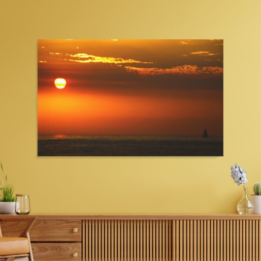 De zon in. canvas afdruk (Insitu (Woonkamer))