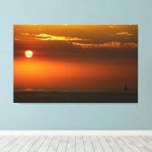 De zon in. canvas afdruk (Insitu (Houten vloer))