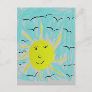 De zon in de lucht briefkaart