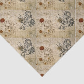 DE ZON, MAAN EN BASILISK OUD PERKAMENT TISSUEPAPIER (Detail)