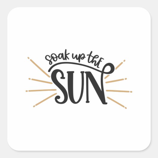De zon onderdompelen vierkante sticker (Voorkant)