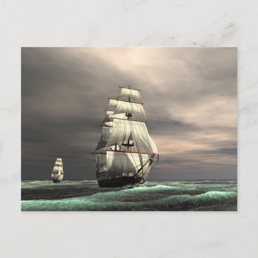 De zon op de Zeilen Briefkaart (Voorkant)