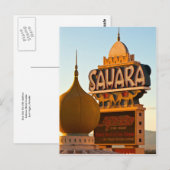 De zon plaatst op de Sahara Briefkaart (Voorkant / Achterkant)