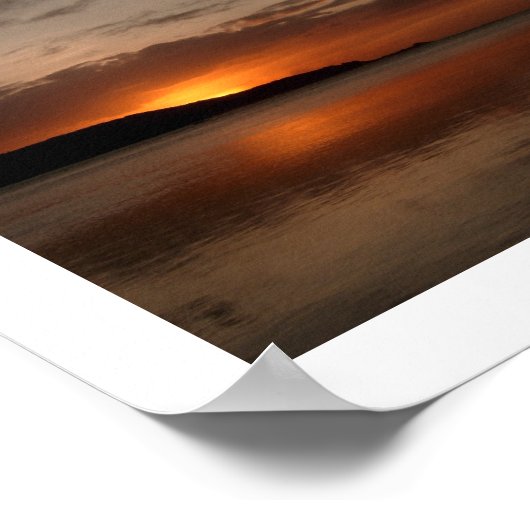 De zon plaatst op Guam Poster (Hoek)