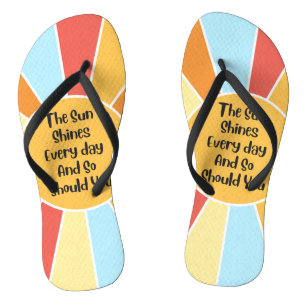 De zon schijnt elke dag en jij ook 2 teenslippers