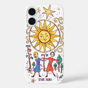De zon tarot - psychedelisch iPhone 16 hoesje