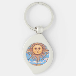 De Zon Tarotkaart Kunstwerk Vintage Rider-Waite Sleutelhanger