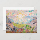 De zon van Edvard Munch Briefkaart (Voorkant / Achterkant)