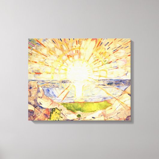 De zon van Edvard Munch Canvas Afdruk (Voorkant)