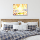 De zon van Edvard Munch Canvas Afdruk (Insitu (Slaapkamer))