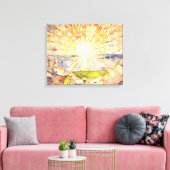 De zon van Edvard Munch Canvas Afdruk (Insitu (Woonkamer))