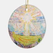 De zon van Edvard Munch Keramisch Ornament (Links)