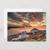 De zon van het kasteel van Plaka in Milos Briefkaart (Voorkant / Achterkant)