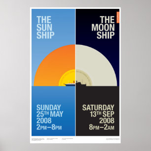 De zon verscheept/de maan verscheept poster