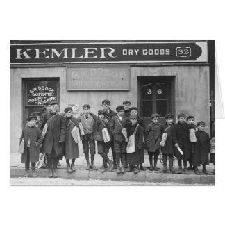 De zondagskranten bezorgen, 1909