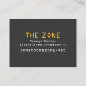 "De zone" Visitekaartje (Achterkant)