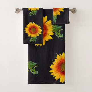 DE ZONNEBLOEM DIE DANST BAD HANDDOEK