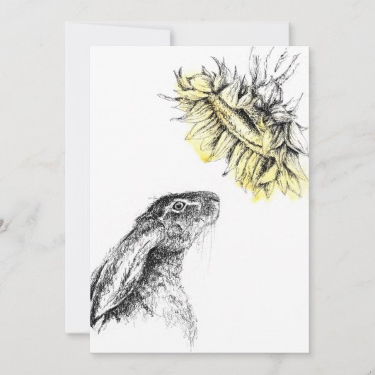 De zonnebloem haas kaart (Voorkant)