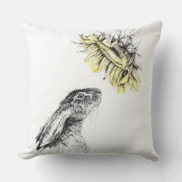 De zonnebloem haas kussen