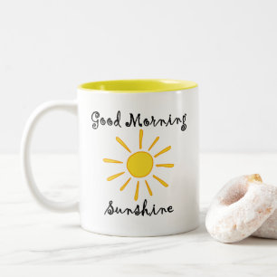 De Zonneschijn van de goedemorgen (r) Tweekleurige Koffiemok