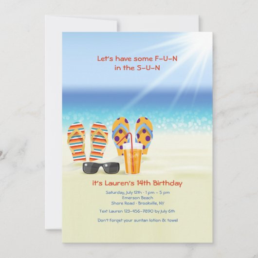 De zonnige Uitnodiging van de Kust (Voorkant)