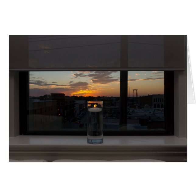 De zonsondergang bekijken (Voorkant Horizontaal)