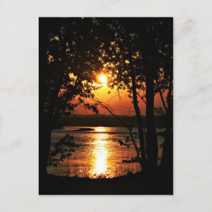 de zonsondergang briefkaart