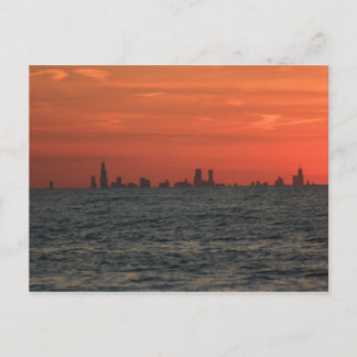 De Zonsondergang van Chicago Briefkaart