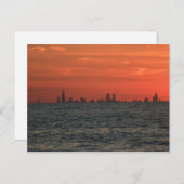De Zonsondergang van Chicago Briefkaart (Voorkant / Achterkant)