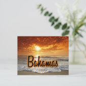 De zonsondergang van de Bahamas Briefkaart (Staand voorkant)