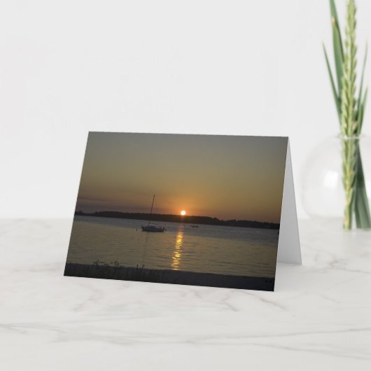 De Zonsondergang van de Boot van de Snelheid van Kaart (Voorkant)