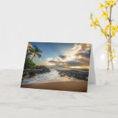 De Zonsondergang van de Inham van het Strand van Kaart (Gele Bloem)