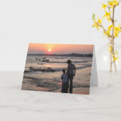 De Zonsondergang van de Kaart van de Dag van het (Gele Bloem)