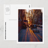 De ZONSONDERGANG van het DORP van GREENWICH (c) Briefkaart (Voorkant / Achterkant)