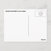 De ZONSONDERGANG van het DORP van GREENWICH (c) Briefkaart (Achterkant)