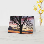 De Zonsondergang van het Einde van de rust Kaart (Gele Bloem)