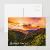 De Zonsondergang van Montana over de Vallei van de Briefkaart (Voorkant / Achterkant)