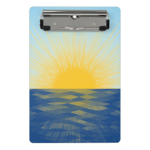 De zonsopgang over de Nieuwe Begin van de Oceaan Mini Klembord