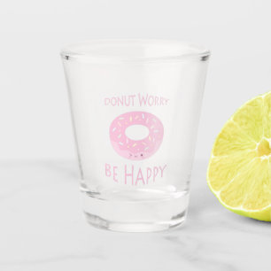 De Zorg van de doughnut is de Gelukkige Leuke Roze Shot Glas