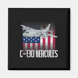 De zoute veteraan C-130 Hercules Amerikaanse vlag Magneet